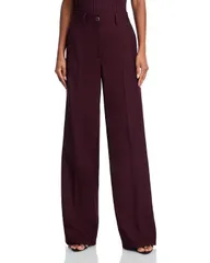 ヘルムート ラング レディース ボトムス カジュアルパンツ ワイドレッグ ウール Helmut Lang Wool Vented Wide Leg Pants Mahoganyのサムネイル