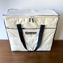 コストコ クーラーバッグ キルト生地 ホワイト&ブラック 大容量 エコバッグ 折りたたみ式 COSTCOのサムネイル