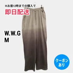 W.W.G フーズフーギャラリー スウェットパンツ M グレー 無地 ワイド・ルーズ レギュラー ウエストゴム・紐 メンズ レディースのサムネイル
