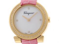 大幅値下げします♡フェラガモピンク時計文字盤シェル ダイヤモンド 
