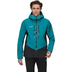 マムート メンズ アウター ジャケット・ブルゾン フーデッドジャケット Mammutaiss Pro HS Hooded Jacket Mens Deep TealBlack ブラックのサムネイル