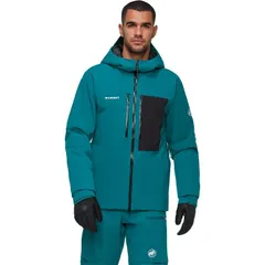 マムート メンズ アウター ジャケット・ブルゾン フーデッドジャケット Mammut Stoney HS Thermo Hooded Jacket Mens Deep TealBlack ブラックのサムネイル