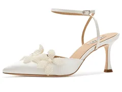 バッジェリーミシュカ レディース シューズ サンダル Badgley Mischka Whitman White Satin ホワイトのサムネイル