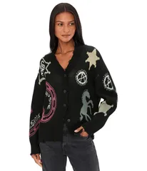 オールセインツ レディース アウター ニット・セーター カーディガン AllSaints Hester Cardigan Black ブラックのサムネイル