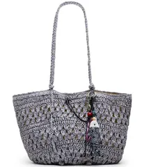 スティーブ マデン レディース バッグ Steve Madden Tydes Raffia Shopper Bag Blue ブルーのサムネイル