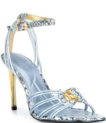 ダナキャラン レディース シューズ サンダル プリント アンクル ヒール Donna Karan Brielle Snake Print Higheel Ankle Strap Stiletto Drのサムネイル