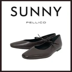 未使用　PELLICO SUNNY (ペリーコサニー)　リボンフラットシューズ　ダークブラウン系　23.5cmのサムネイル