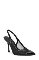 ナインウェスト レディース シューズ ヒール Nine West Jermain Slingback Pointed Toe Pump Black ブラックのサムネイル