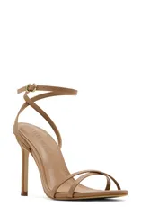 スティーブ マデン レディース シューズ ヒール サンダル アンクル Steve Madden Ankle Strap Stiletto Sandal Tan Leather タンのサムネイル
