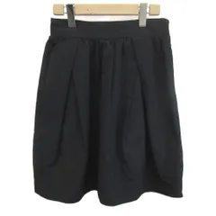 バーニーズニューヨーク BARNEYS NEW YORK スカート 38 黒 ブラック 無地 ギャザーウエスト タック入り /NP ■ECC005のサムネイル