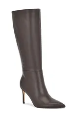 ナインウェスト レディース シューズ ブーツ・レインブーツ Nine West Cook Pointed Toe Knee High Boot Dark Brown ブラウンのサムネイル