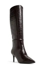 アルド レディース シューズ ブーツ・レインブーツ ALDO Heathher Pointed Toe Knee High Boot Dark Brown ブラウンのサムネイル