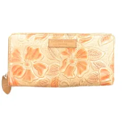 キャサリンハムネットロンドン KATHARINE HAMNETT LONDON 長財布 ベージュ 花柄 エンボス加工 ジップ開閉 /NL ■ECG003のサムネイル