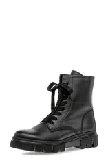 ガボール レディース シューズ ブーツ・レインブーツ レザー Gabor Leather Combat Boot Black ブラックのサムネイル