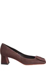 サントーニ レディース シューズ パンプスエード ヒール Santoni Womensuede LowHeel Pump Brown ブラウンのサムネイル