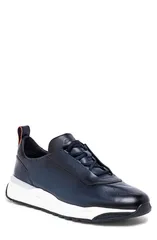 サントーニ メンズ シューズ スニーカー レザー Santoni Leather Sneaker Blue ブルーのサムネイル