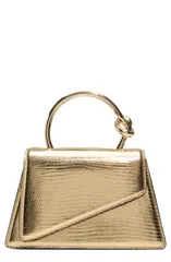 アルド レディース バッグ レザー フェイクレザー ALDO Aellaax Snakeskin Embossed Faux Leather Top Handle Bagold ゴールドのサムネイル