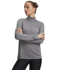 【送料無料】 アンダーアーマー レディース シャツ トップス Womens Twist Tech QuarterZip Logo Top Clay Green Blackのサムネイル