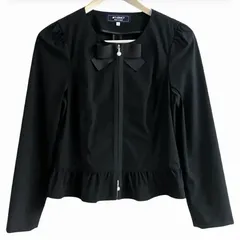 M'S GRACY エムズグレイシー  リボン付き ノーカラー ジップアップ ジャケット レディース 40のサムネイル