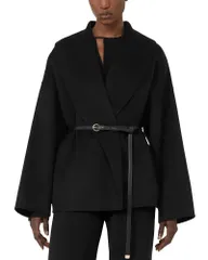 マックスマーラ レディース アウター コート Max Mara Studio Mstsughero Black Short Robe Coat Black ブラックのサムネイル