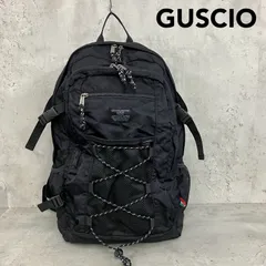 GUSCIO グッシオ リュック バックパック デイパック メッシュポケット ドローコード バンジーコード 黒 ブラック 多機能 大容量 通勤 通学 トラベル 旅行 アウトドア カジュアル メンズ レディース ★ ■■のサムネイル