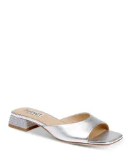 バッジェリーミシュカ レディース シューズ サンダル Badgley Mischka Womens Oahu Sandalsilver Leather シルバーのサムネイル