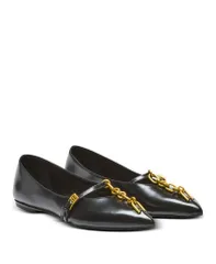 バルマン レディース シューズ パンプス Balmain Womenshiny Sync Ballet Flats Black ブラックのサムネイル