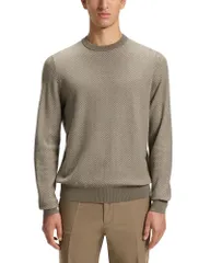 ボス メンズ アウター ニット・セーター クルーネック BOSS Habito Crewneck Sweater Open Brown ブラウンのサムネイル