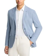 エトロ レディース アウター ジャケット・ブルゾン コート ジャージー Etro Chevron Jersey Sport Coat Light Blue ブルーのサムネイル