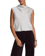 スパンク レディース トップス シャツ シルク ノースリーブ SPANX Better Than Silk Sleeveless Cowlneck Top Birchのサムネイル