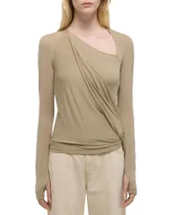 ヘルムート ラング レディース トップス シャツ ドレープ Helmut Lang Twist Draped Long Sleeve Top Taupe トープのサムネイル