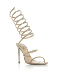 レネ・カオヴィラ レディース シューズ サンダル Rene Caovilla Womensuper Cleo Sandals Beige Satin ベージュのサムネイル