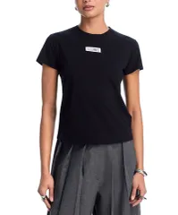 マルタンマルジェラ レディース トップス Tシャツ クルーネック MM6 Maison Margiela Crewneck Tee Black ブラックのサムネイル