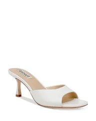 バッジェリーミシュカ レディース シューズ サンダル Badgley Mischka Womens Draya Slide Sandals White Leather ホワイトのサムネイル