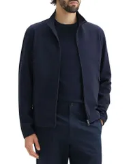 セオリー メンズ アウター ジャケット・ブルゾン Theory Stand Collar Zip Jacket in Precision Ponte Balticのサムネイル
