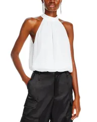 アリスアンドオリビア レディース トップス シャツ ホルター Alice and Olivia Maris Halter Neck Top White ホワイトのサムネイル