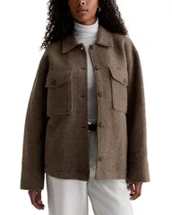 エージー レディース アウター ジャケット・ブルゾン シャツ AG Zola Relaxed Shirt Jacket Melange Stone ストーンのサムネイル