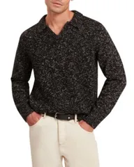 テッドベーカー メンズ アウター ニット・セーター ポロシャツ Ted Baker Berreto Relaxed Openeck Twisted Sweater Polo Black ブラックのサムネイル