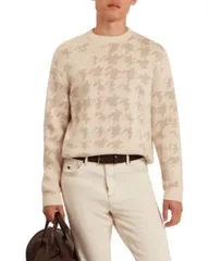 テッドベーカー メンズ アウター ニット・セーター クルーネック Ted Baker Zendayd Abstract Crewneck Sweater Ecru エクリュのサムネイル