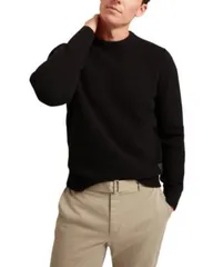 テッドベーカー メンズ アウター ニット・セーター クルーネック Ted Bakerost Crewneck Sweater Black ブラックのサムネイル
