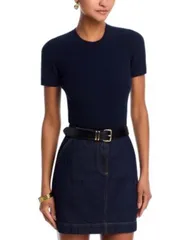 フレーム レディース トップス Tシャツ FRAME The Fine Cable Tee Navy ネイビーのサムネイル