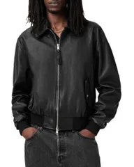 オールセインツ メンズ アウター ジャケット・ブルゾン ALLSAINTS Marcoversized Bomber Jacket Black ブラックのサムネイル