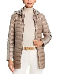 ヘルノ レディース アウター コート Herno Removable Hood Puffer Coataupe トープのサムネイル