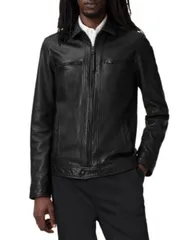 オールセインツ メンズ アウター ジャケット・ブルゾン レザー ALLSAINTS Luck Leather Jacket Black ブラックのサムネイル