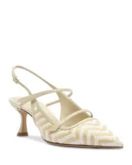 アレクサンドラバードマン レディース シューズ パンプス Alexandre Birman Womens Raffia Slingback Pumps Eggshellのサムネイル