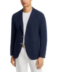 イレブンティ メンズ アウター ジャケット・ブルゾン コットン ジャージー Eleventy Herringbone Cotton Jersey Soft Jacket Navy ネイビーのサムネイル