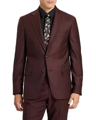 テッドベーカー レディース アウター ジャケット・ブルゾン ジャケット Ted Baker Wright Twill Modern Fit Suit Jacket Burgundy バーガンディのサムネイル