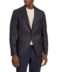 テッドベーカー レディース アウター ジャケット・ブルゾン ジャケット Ted Baker Winfred Plaid Modern Fit Suit Jacket Dark Teal ティールのサムネイル