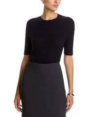 ファビアナ フィリッピ レディース アウター ニット・セーター リブ ウール セーター Fabiana Filippi Platinum Wool Blend Ribbed Elbow Sleeveのサムネイル