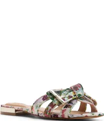 テッドベーカー レディース シューズ パンプス フラワー柄 プリント サンダル フラワー Ted Baker London Elsie Floral Print Bow Slide Sandals Oのサムネイル